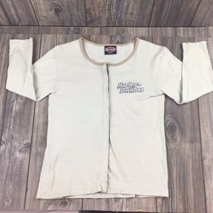 HARLEY DAVIDSON LONG SLEEVE SNAP FRONT SHIRT